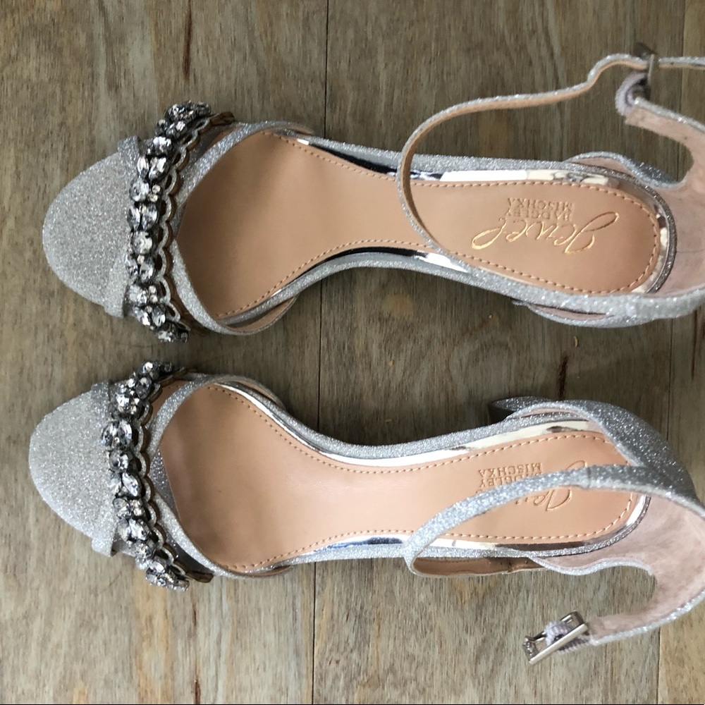Badgley Mischka jeweled sandals never worn